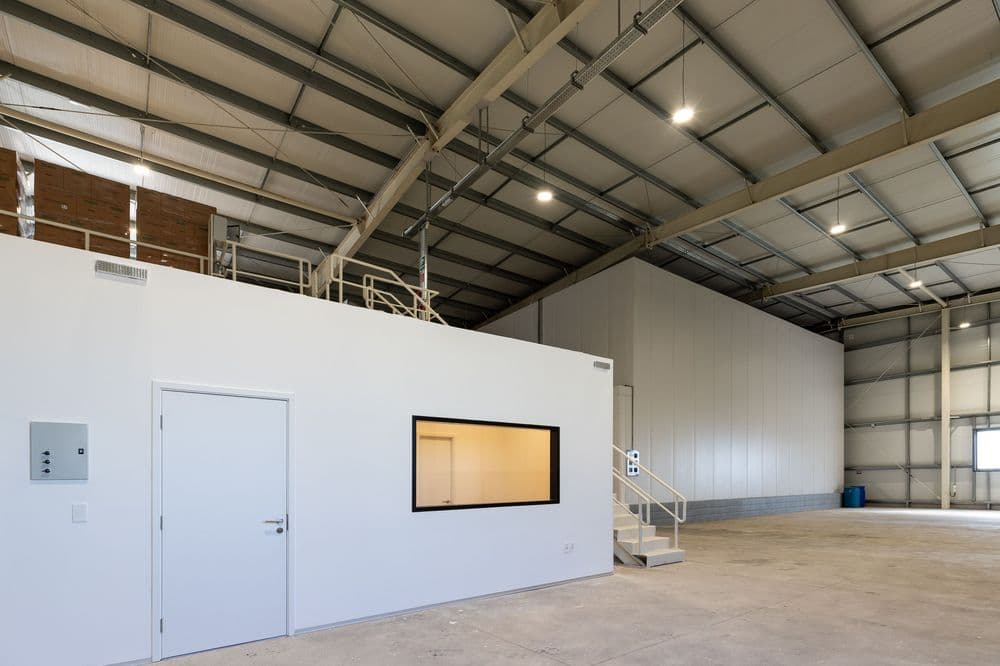 Main production area with modern equipment and safety protocols