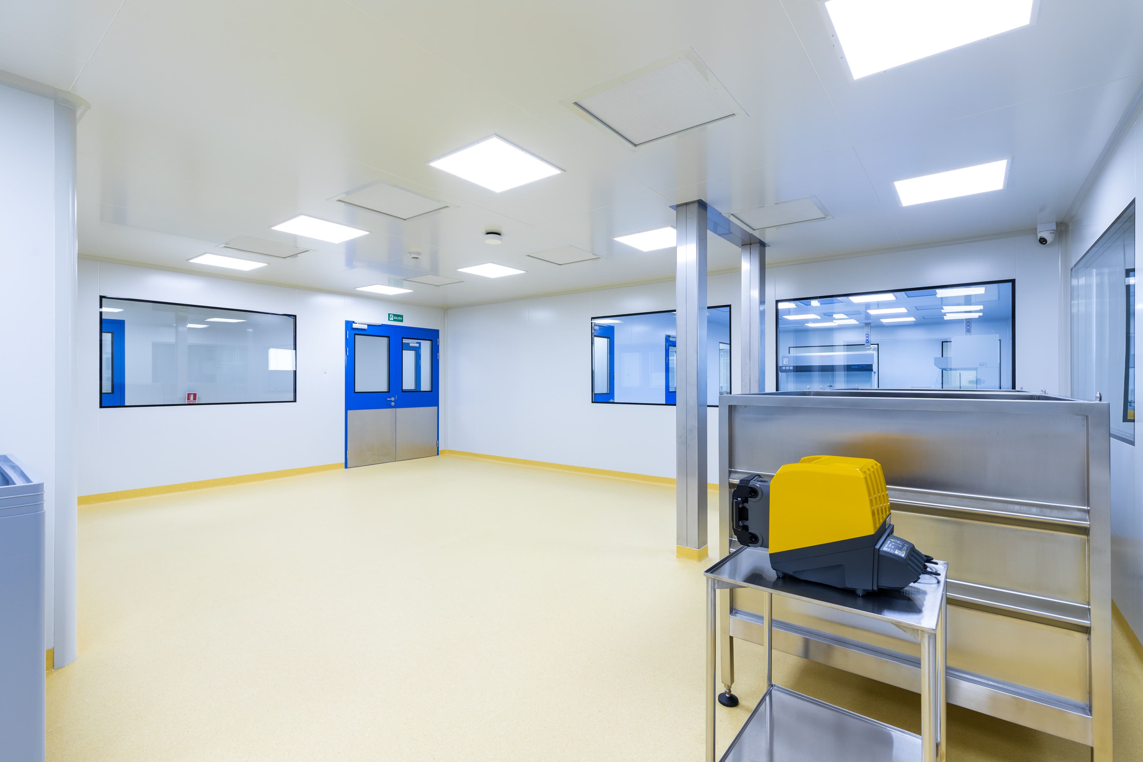 High-tech filtration room with advanced air purification systems