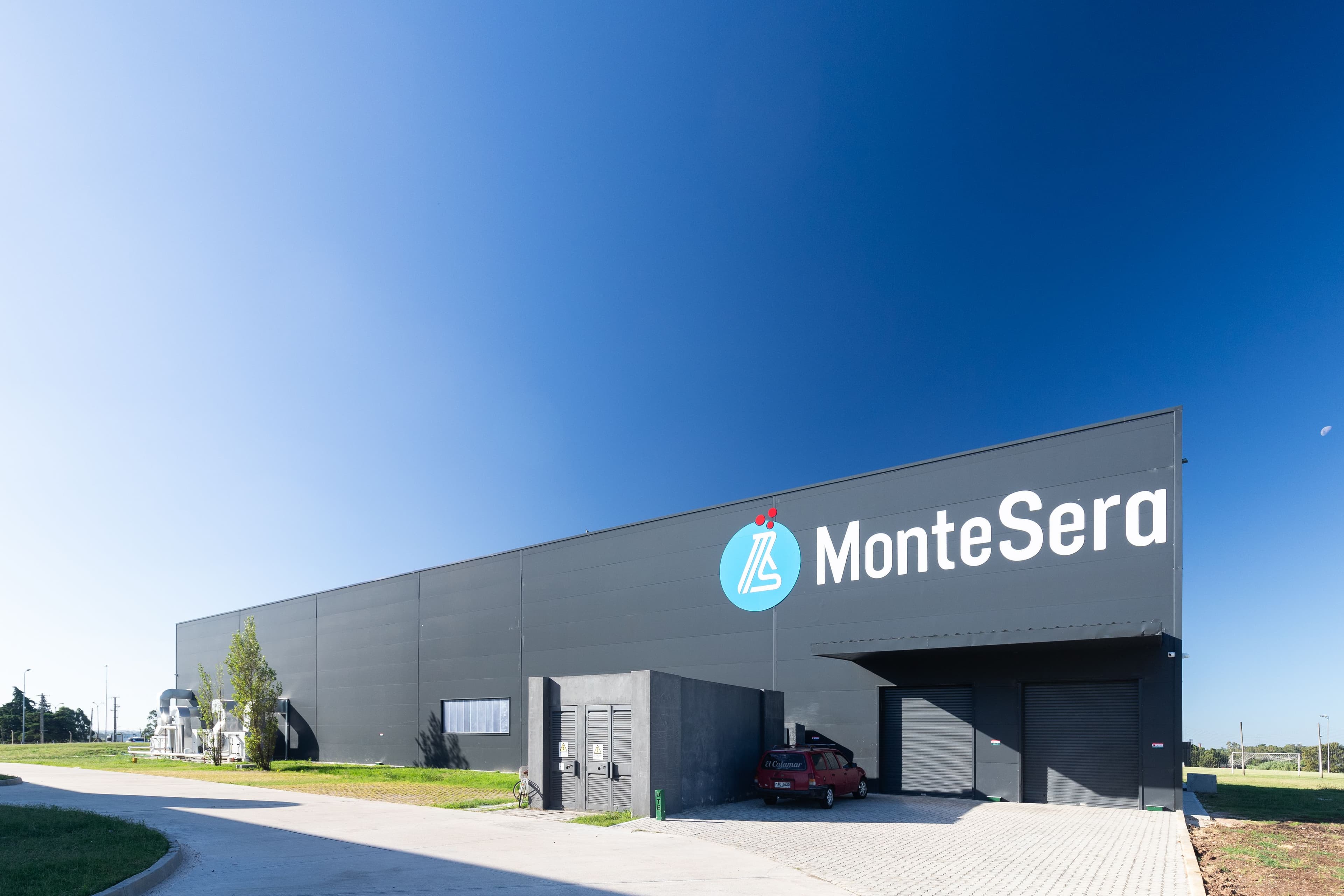 Exterior view of the modern pharmaceutical facility building